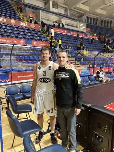 Bobby Perez with Fletcher Magee in Belgrade